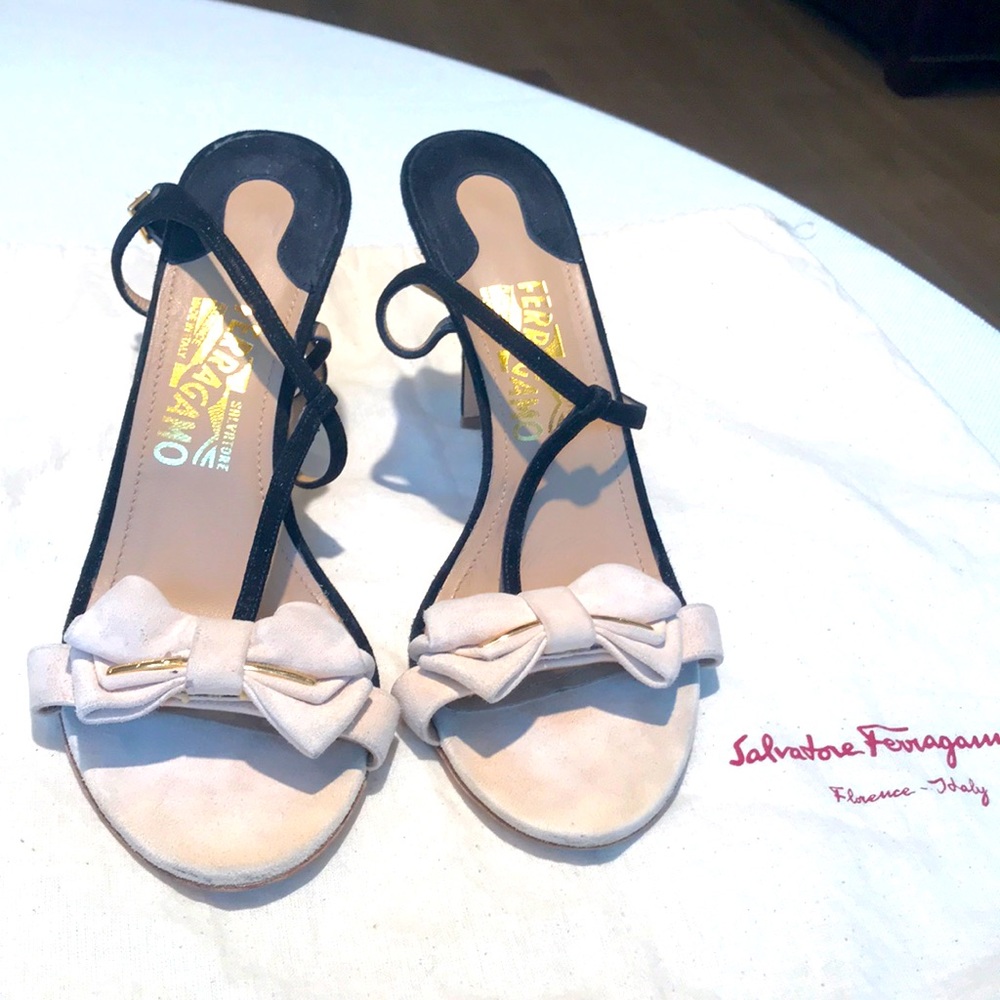 Salvatore Ferragamo sandals with gold accents